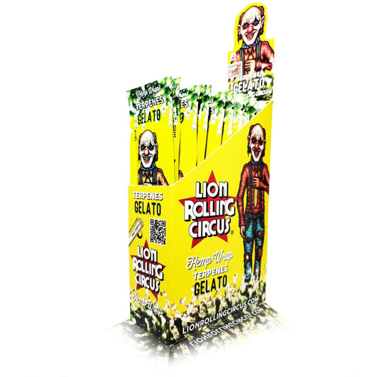 Lion Rolling Circus Terpene Hemp Wraps - Full Box of 25 pouches x2